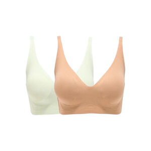 Rhonda Shear Women's 2pk Gel Bra w/o Back Closure Sienna/Light Mocha - Regular